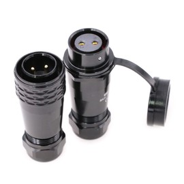 Eonvic WEIPU SA20 2 Pin Waterproof Connector Aviation Plug Male Socket Female Circular Electronics Monitor TV Solar Power Cable SA2010/P SA2013/S