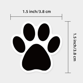 STARLIBOO Paw Print Stickers, 1.5 inch Dog Paw Stickers, 500pcs Puppy Paw Stickers, Clues Paw Print Stickers and Bear Paw Stickers (25 Sheets/Black)