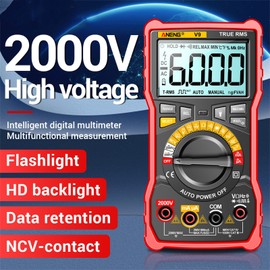 ANENG V9 Smart Professional Digital Multimeter 6000 Counts 2000V Voltage Tester Capacimeter Voltmeter AC/DC Ammeter NCV Burn-proof Photovoltaic Mine Electrician