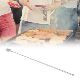 Lwuey Stirring Extendable Long Spoon, Stainless Steel Telescopic Spoon 62cm Handle Barbecue Mixing Tableware Supplies for Outdoor Picnic Rice Ladle Kitchen Utensil Food Service Hospitality Culinary
