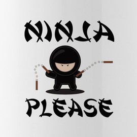 CafePress Ninja Please Water Bottle 1.0L (34 oz) Stainless Steel Water Bottle