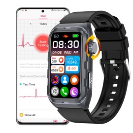 DigiKuber Smart Watch ECG, 1,47 Inches Waterproof Smartwatch with Blood Pressure, SpO2, Heart Rate, Body Temperature, Message Call Reminder for Android iOS