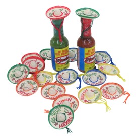 Mexican Fiesta Confetti Hat Decoration 20 pack Assorted Colors
