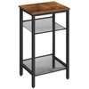 HOOBRO Side Table, 3-Tier Tall End Telephone Table with Adjustable
