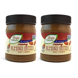 Simply Nature Creamy Almond Butter, 12 oz (Pack of 2)
