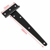 Black T-Shaped Gate Door Hinge – Heavy-Duty Triangle Strap Hinge
