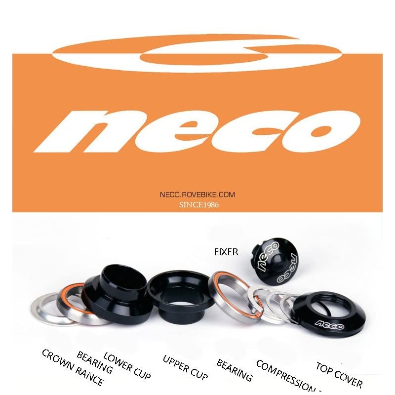 Neco Threadless External Bearing Headset Road Bike Fixed Gear Headset