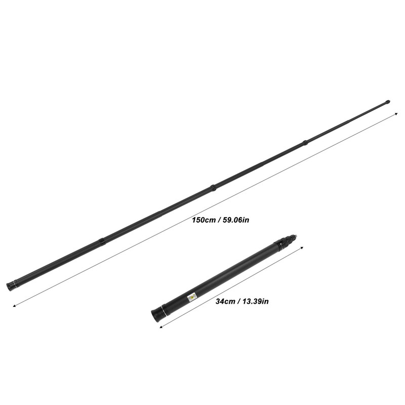 Selfie Stick 59in Extension Action Camera Monopod Pole 6 Sections
