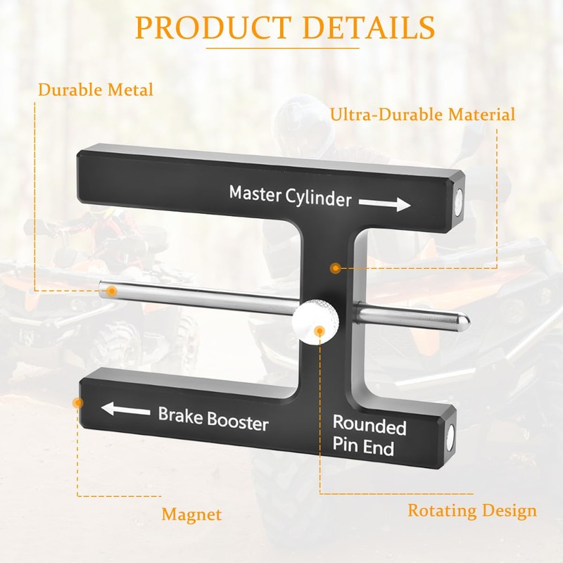 Norkmdi Car Brake Booster Push Rod Adjustment Tool, Vehicle Brake