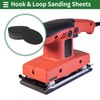X AUTOHAUX Sandpaper Hook & Loop Sanding Sheets 180x180mm Black