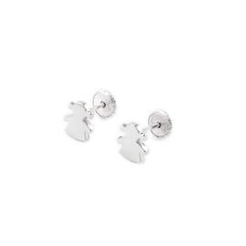 9ct White Gold doll Children's Earrings