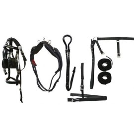 Shiloh Mini size MINIATURE NYLON DRIVING HARNESS w/ Blind bridle Browband Breast Collar