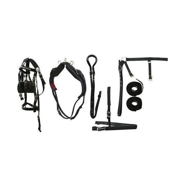 Shiloh Mini size MINIATURE NYLON DRIVING HARNESS w/ Blind bridle