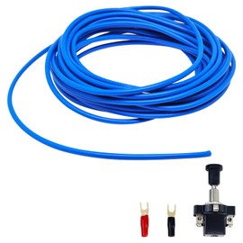 S SYDIEN 18 Gauge Wire 18 awg Stranded Wire PVC Cord Copper Cable 5M/16.4Ft Single Core Flexible Extension Power Cord Remote Wire for Amp Auto with Connection Terminals & Push-Pull Switch