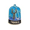 Ownit1st Sarcastic Gift Snap-On Enamel Pin (Trouble)