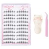YOOTASIO False Eyelashes, No Glue Required (Includes Eyelash Curlers &