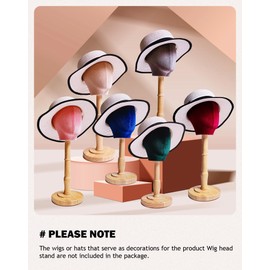 CHADWICK UnPinnable Mannequin Head With Stand 17Inch Height, 21.25 Inch Head circumference Velvet Wig Stand For Styling, Wig Head Stand With Mannequin Head, Hair Mannequin Head That Cannot Be Inserted