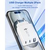 2 Pack USB Charger Multiple, USB C Power Supply Plug