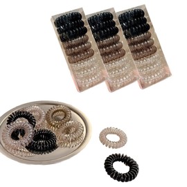 27 PCS ponytail hair ties, elastic hair bands,hair ties no damage suitable for yoga and fitness styling,Phone Cord Coils