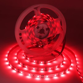 iNextStation 32.8ft/10M Red LED Strip Light, 24V 2835 SMD 600 LEDs Flexible Cuttable Waterproof LED Tape Light for Bedroom Kitchen Cabinet Wardrobe TV (No Plug)
