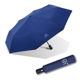 Maibar Sun Umbrella UV Proof UPF 50, Folding Umbrella Travel Waterproof Parasol for Lady Women (Deep Blue)