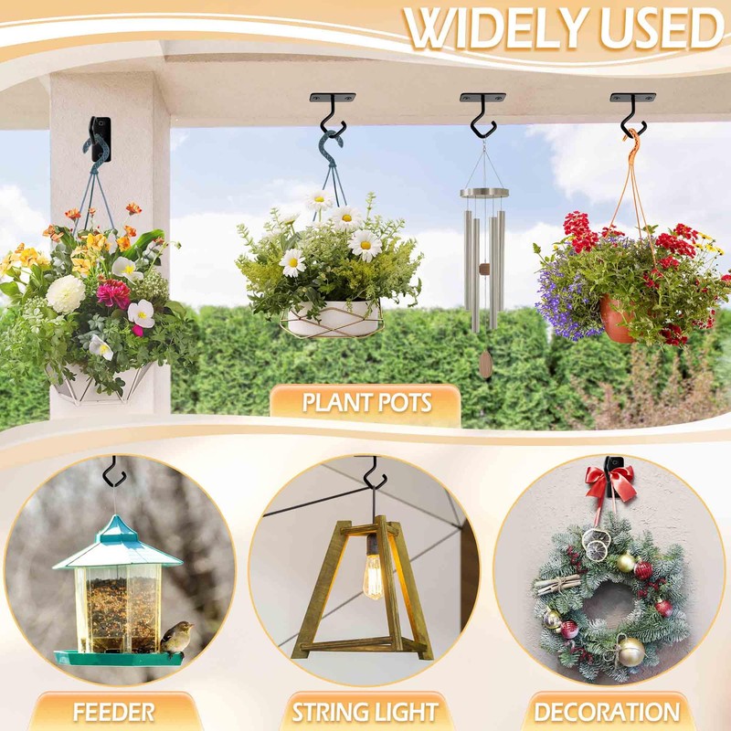 Lifyzoon Ceiling Hooks for Hanging Plants - 4 Pack 2.5-Inch