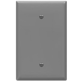 ENERLITES Blank Device Wall Plate, Jumbo Blank Cover, Gloss Finish, Oversized 1-Gang 5.5" x 3.5", Polycarbonate Thermoplastic, 8801O-GY, Gray