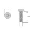 M4 (4mm x 10mm) Pozi Pan Head Machine Screws -