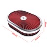 TEKKOAUTO 12" x 2'' Oval Super Flow Thru Air Cleaner