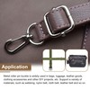 sourcing map Sliding Buckles Metal Rectangle Adjuster Triglides, darkgray