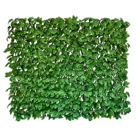 Sumery Expandable Fence Privacy Screen for Balcony Patio Outdoor,Decorative Faux Ivy Fencing Panel,Artificial Hedges (Single Sided Leaves) (1, Peony Leaf)