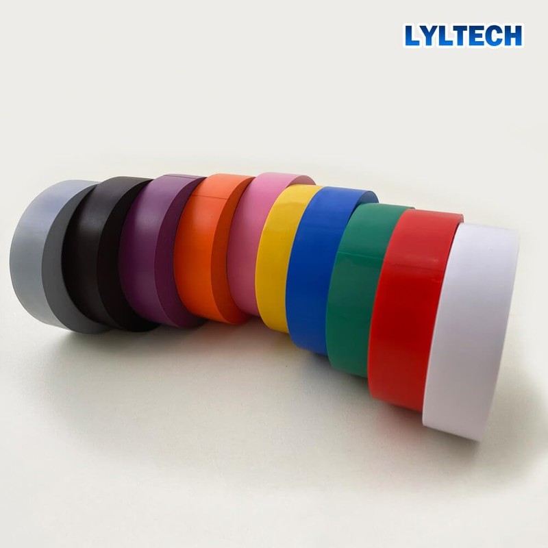 LYLTECH Electrical Tape Matte Rainbow 10 Colors Pack 3/4-Inch by