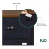 Kingshouse Comoda Cajonera De 5 Cajones Tela Estructura Acero Madera