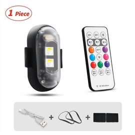 RGB Led Aircraft Strobe lights Motorcycle Lights LED Flash Position Wireless Light Aircraft Airplane Helicopter Warning Lights:_1PC