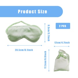 Bojueshaw Blackout Sleep Mask,Silk Eye Mask with Adjustable Strap,Ultra Soft Blindfold for Travel,Yoga,Meditation & Deep Sleep(Green)