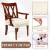 Large Jacquard Dining Room Chair Seat Covers with Armrest Dining