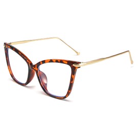 FEISEDY Oversized Cat Eye Glasses Frame with Clear Lenses Eyewear for Women B2460