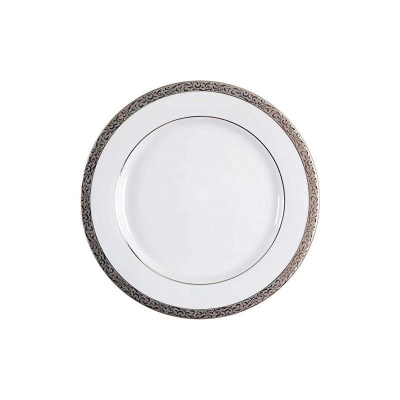 Nikko Ceramics Platinum Filigree Salad/Dessert Plate