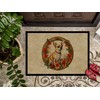 Caroline's Treasures DAC2341JMAT Chihuahua Christmas Flowers Doormat Front Door Mat