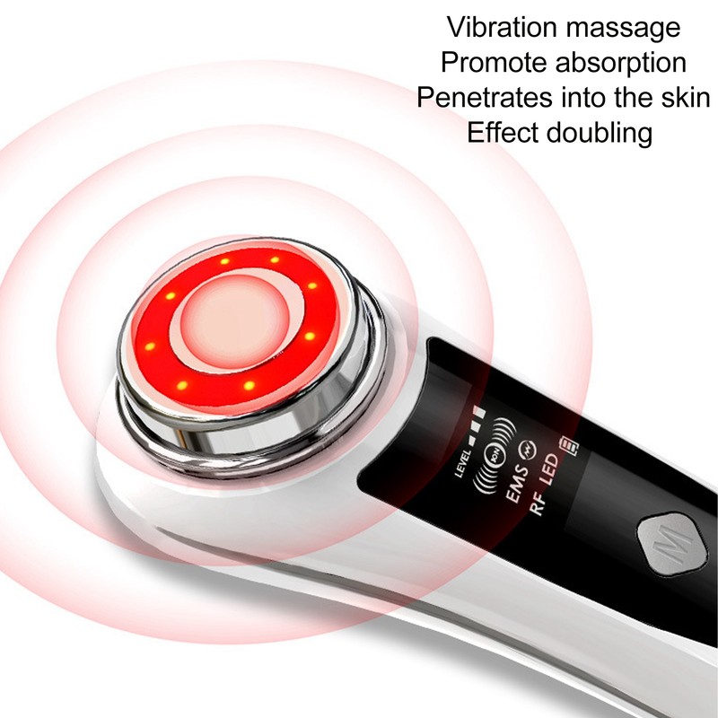 RF Face Beauty Machine Red Blue Lighting Skin Lifting Microcurrent