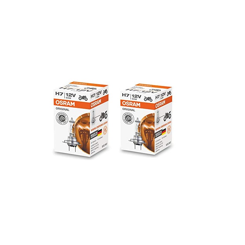 Osram H7 Halogen Headlight Bulbs 64210L 12V 55W Made In