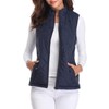 Fuinloth Women's Quilted Vest, Stand Collar Lightweight Zip Padded Gilet