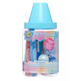 CRAYOLA BATH ACTIVITY PACK 12PCS FINGER PAINT BODY WASH SPONGES BATH BOMBS NEW