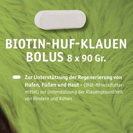 Vetmarkt24 Bolus - Biotin Hoof Claws - Value Pack of 8 - to Support the Hoof Health of Cattle and Cows