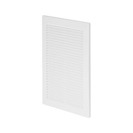 Awenta 6" x 10" Inch Rectangular Plastic White Ventilation Grille with Mesh - Intake, Exhaust, Dryer Soffit Air Vent Cap - HVAC Ceiling Register Vent Cover - Crawl Space Exhaust Wall Vent Hose