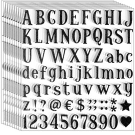 Waynoda 790 Pieces 10 Sheets Glitter Alphabet Letter Stickers, Self Adhesive letter and Number Stickers, Alphabet Number Stickers for Grad Cap Decoration, DIY Crafts Art Making, Classroom Decor, Home,