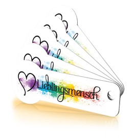 Code24 Einkaufswagenlöser Lieblingsmensch® Keyring with Shopping Chip & Key Finder, Includes Registration Code for Key Finding Service, Shopping Trolley Token (Colourful/Beige/Silver), Colourful -