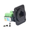 SHANFEILU RJ45/8P8C D-Type Panel Mount Ethernet Extender Cat5E Terminal Solderless