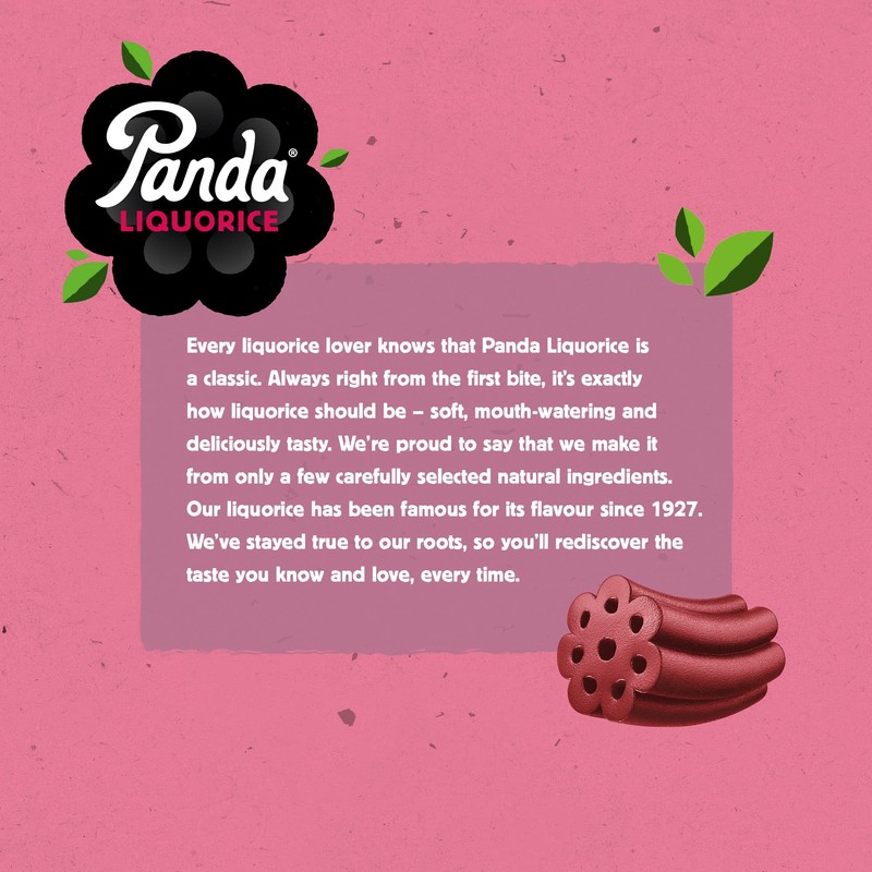 Panda Natural Raspberry Liquorice, 200 g