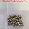 Paifeancodill Metal Pins Backs Locking, 50 Pcs Metal Pins Backs